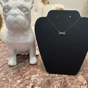 10k White gold/ Diamond Infinity Necklace -Preloved